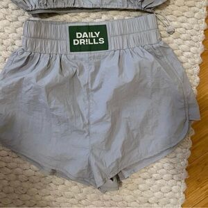 Daily Drills Light Gray Athletic Shorts